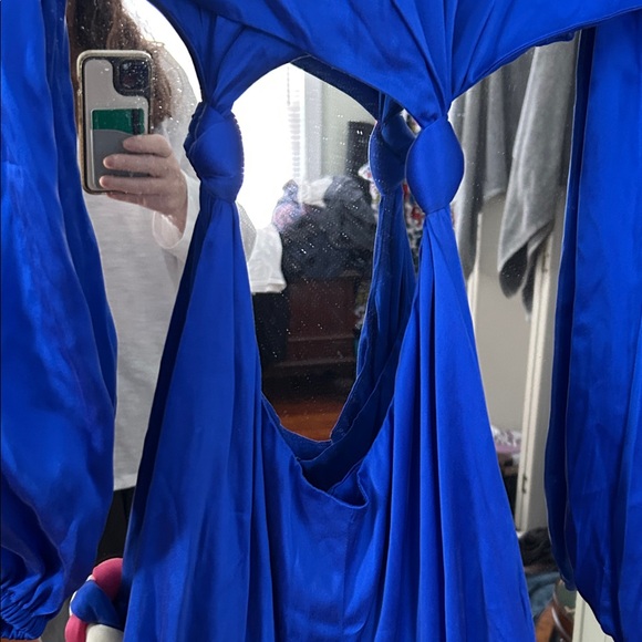 Free People Vibrant Blue Cut-Out Dress - Picture 3 of 9